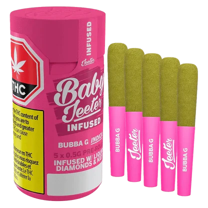 Baby Jeeter Bubba G Infused - 5 X 0.5g Indica Infused Joints | Jeeter