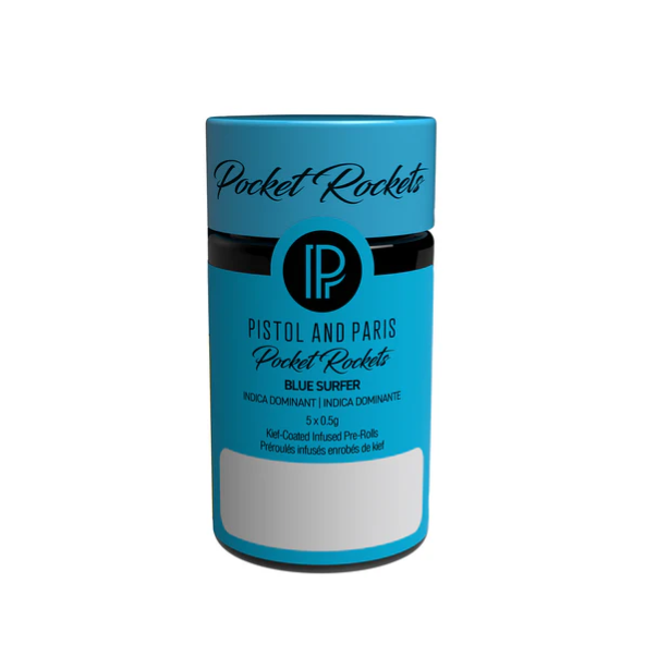 Pocket Rockets Blue Surfer Infused - 5 X 0.5g Indica Infused Joints | Pistol And Paris