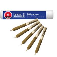 Product image Tiger Blood - 5 x 0.5g Indica Infused Joints | General Admission 1