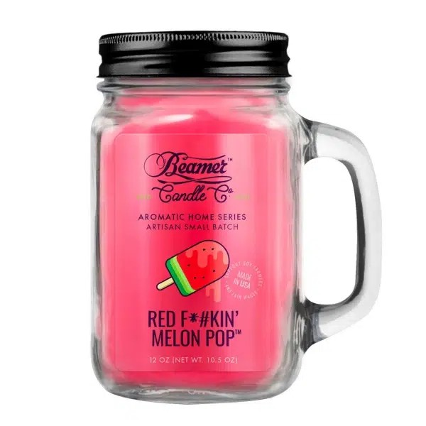 12oz Red F*kin Melon Pop Candle  Beamer