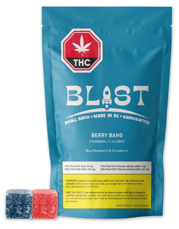 Berry Bang 2 x 5mg Mulit-pack Gummies | Blast 		