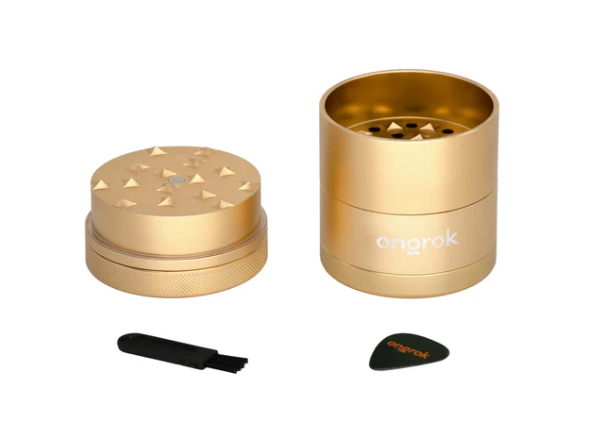 Ongrok  5 Piece Pyramid Teeth Grinder  Gold