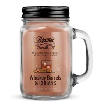 12oz Whiskey Barrels Cubans Candle  Beamer