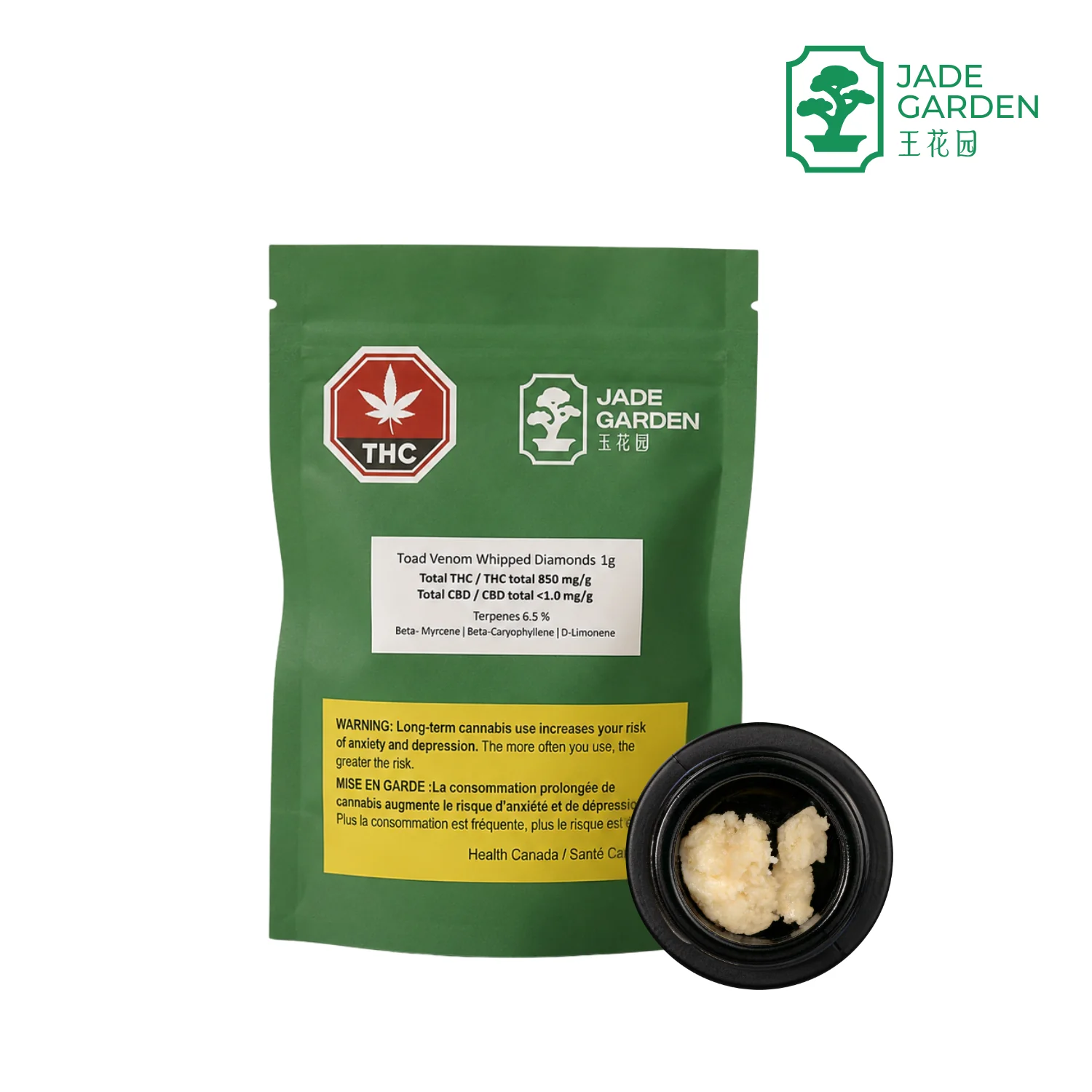 Toad Venom Whipped Diamonds - 1g Indica Concentrate | Jade Garden 