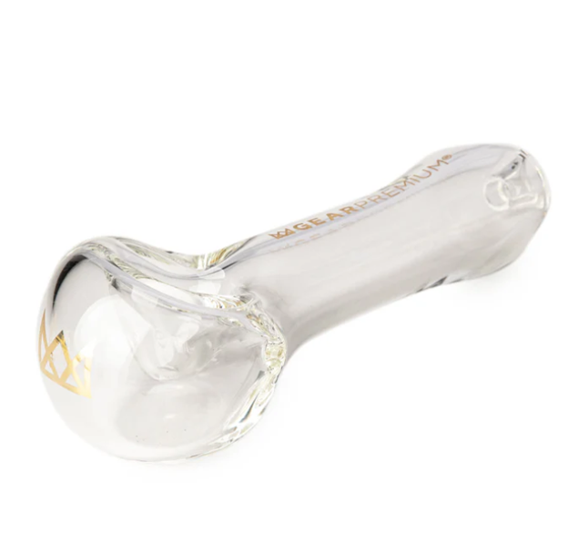 3.75" Clear Hand Pipe W/Ash Catcher Mouthpiece - Clear | Gear