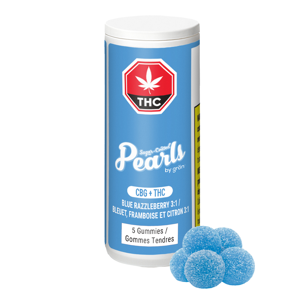 Blue Razzleberry 3:1 CBGTHC - 5 x 2.5mg Hybrid Gummies | Pearls by Gron