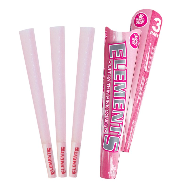 Elements  Pink Cone Kingsize 3Pk