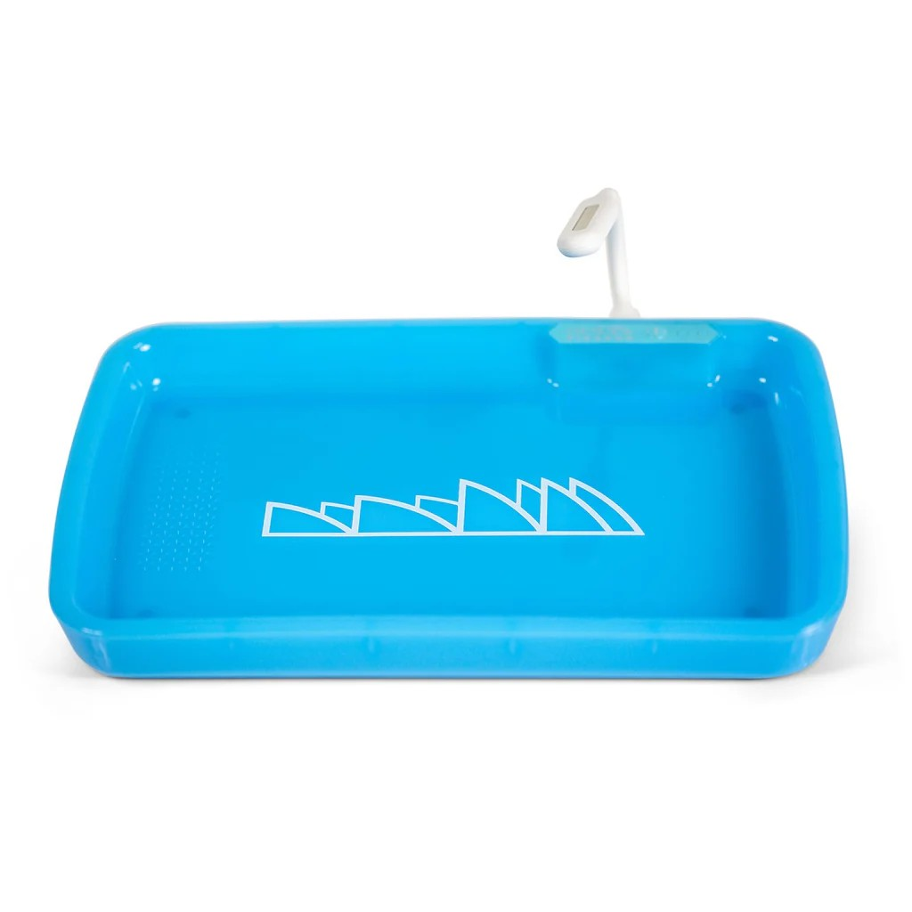 LED Light Rolling Tray Carry Bag  Blue  Piranha