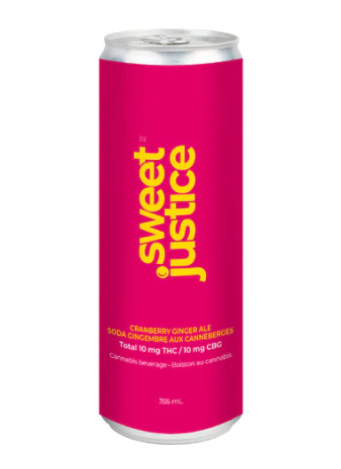 Cranberry Ginger Ale 10 Thc + 10 Cbg - 355ml Blend Ready To Go | Sweet Justice