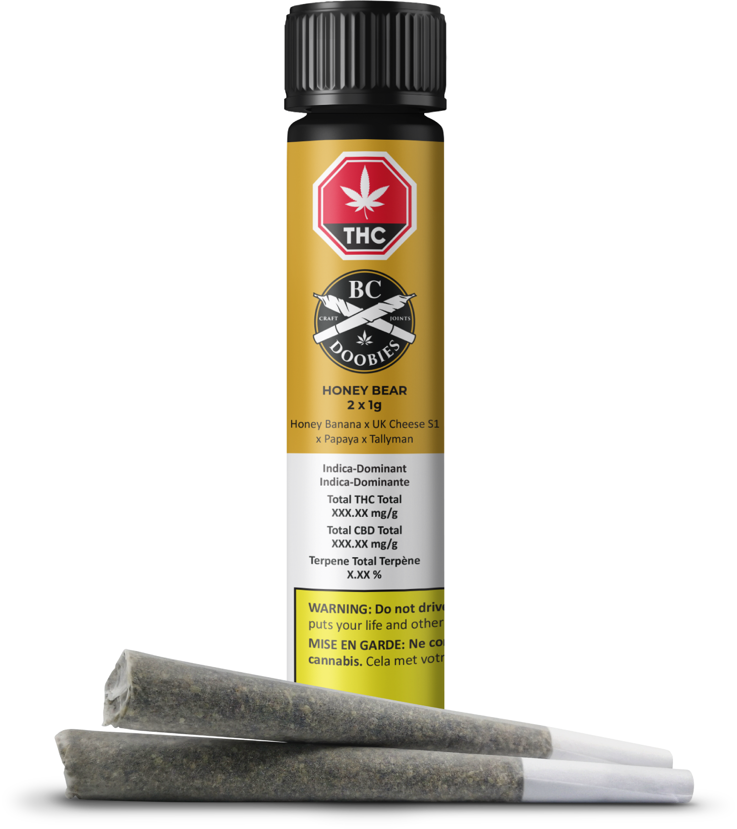 Honey Bear - 2 X 1g Indica Joints | Bc Doobies