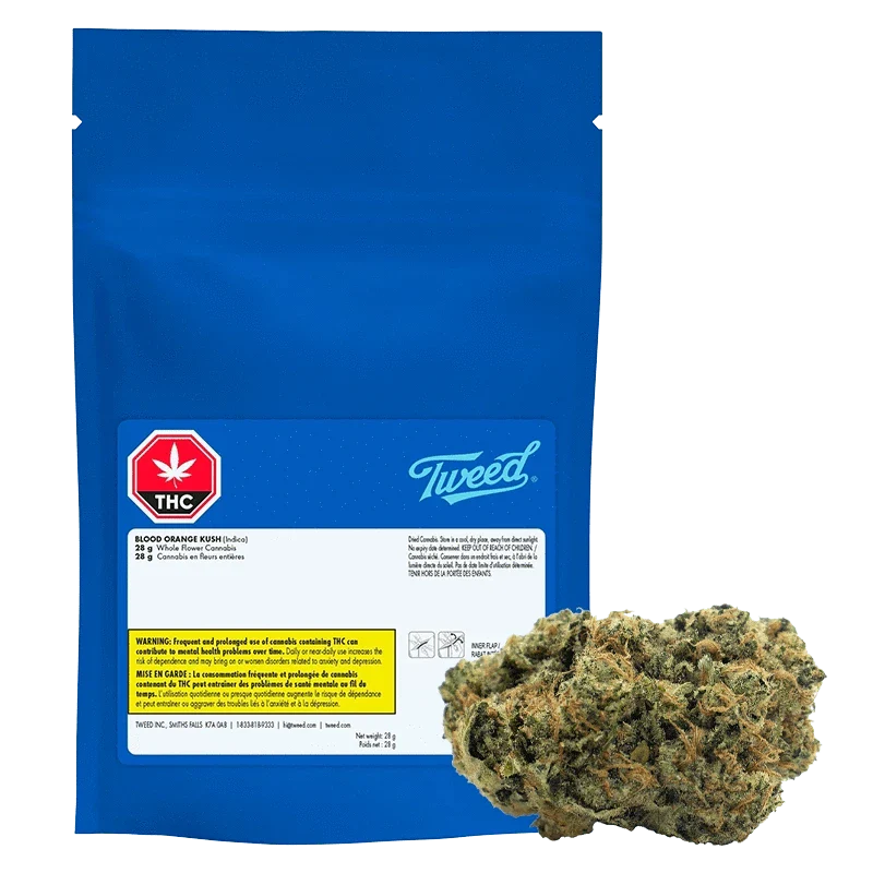 Blood Orange Kush - 28g Indica Flower | Tweed