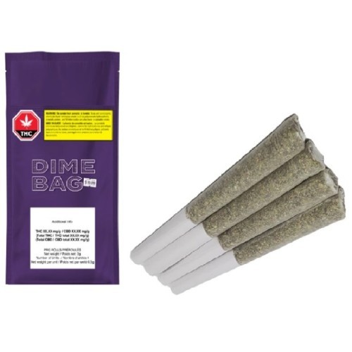 Product image Diesel Pocket Puffs - 4 x 0.5g Indica Joints | Dime Bag 1