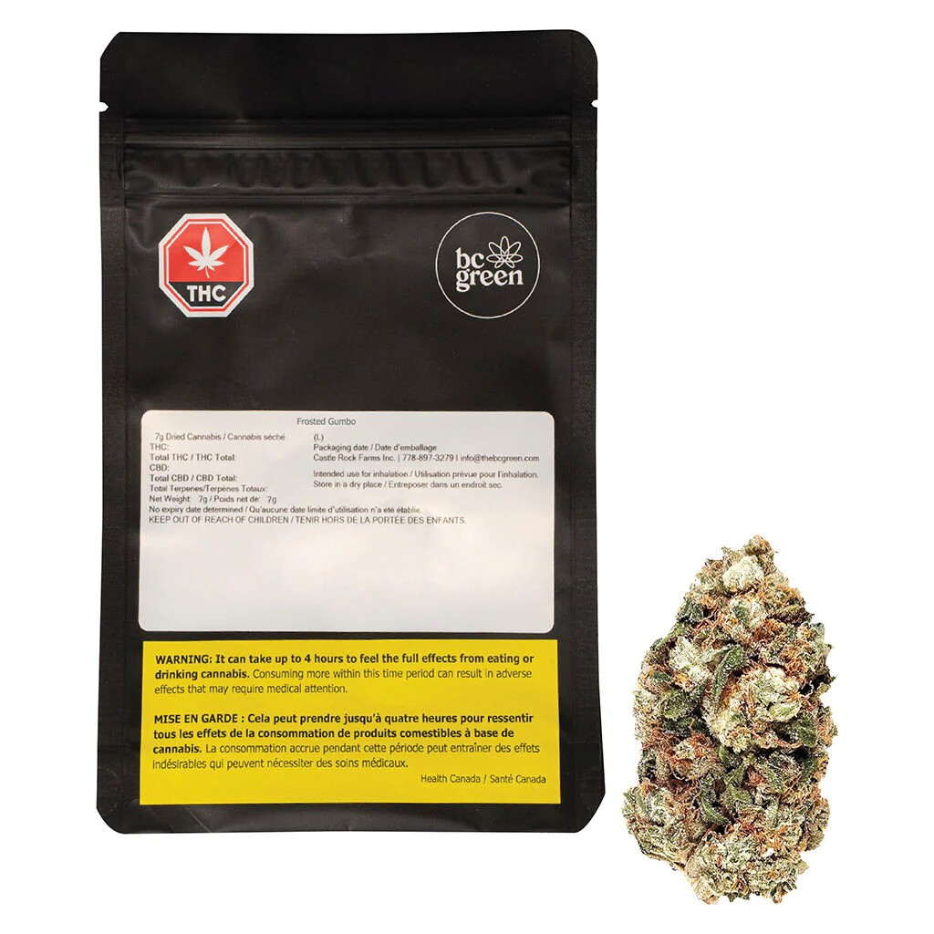 Frosted Gumbo - 28g Indica Whole Flower | Bc Green