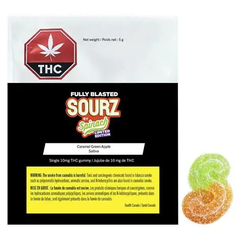 Fully Blasted Caramel Green Apple - 1 X 10mg Sativa Gummies | Sourz By Spinach