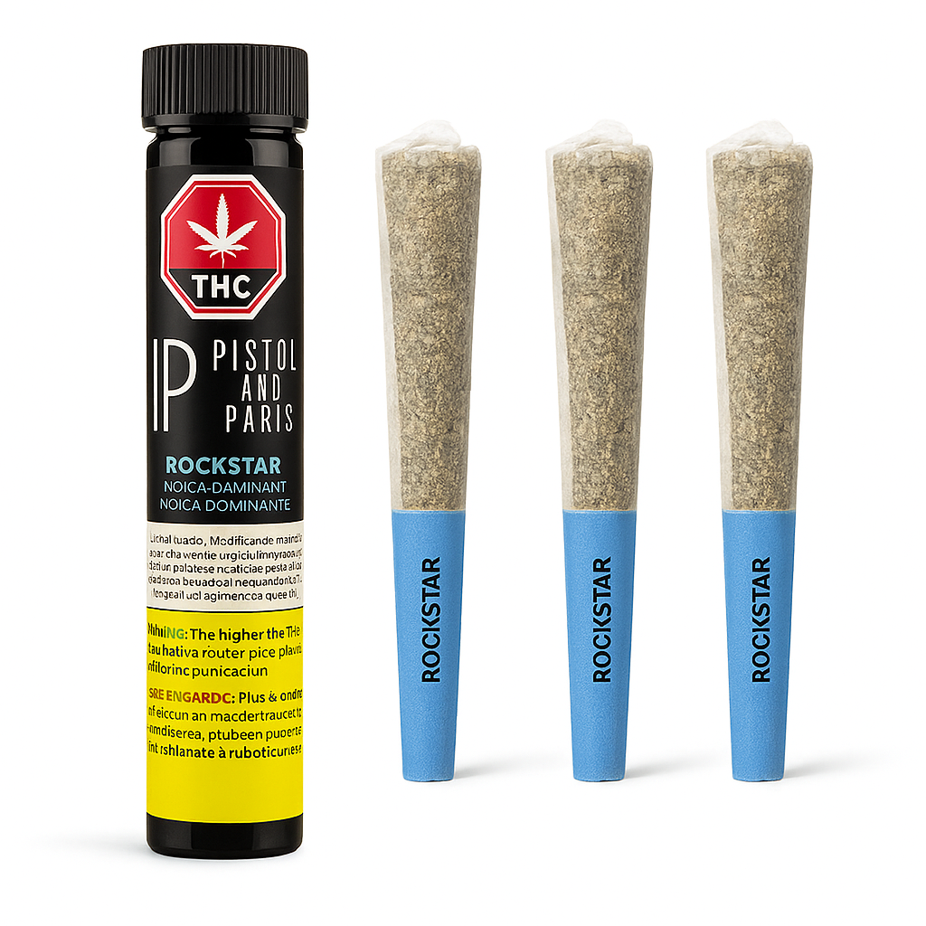 Rockstar - 3 x 0.5g Indica Joints | Pistol and Paris