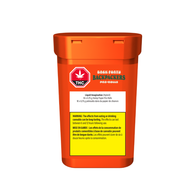 Backpackers Liquid Imagination - 10 X 0.75g Hybrid Joints | Back Forty