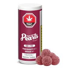 Product image Pomegranate 4:1 CBD/THC - 5 x 2mg CBD/THC Gummies | Pearls by Gron 1