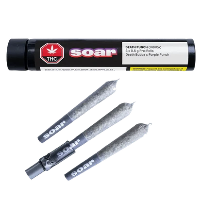 Death Punch - 3 X 0.5g Indica Joints | Soar