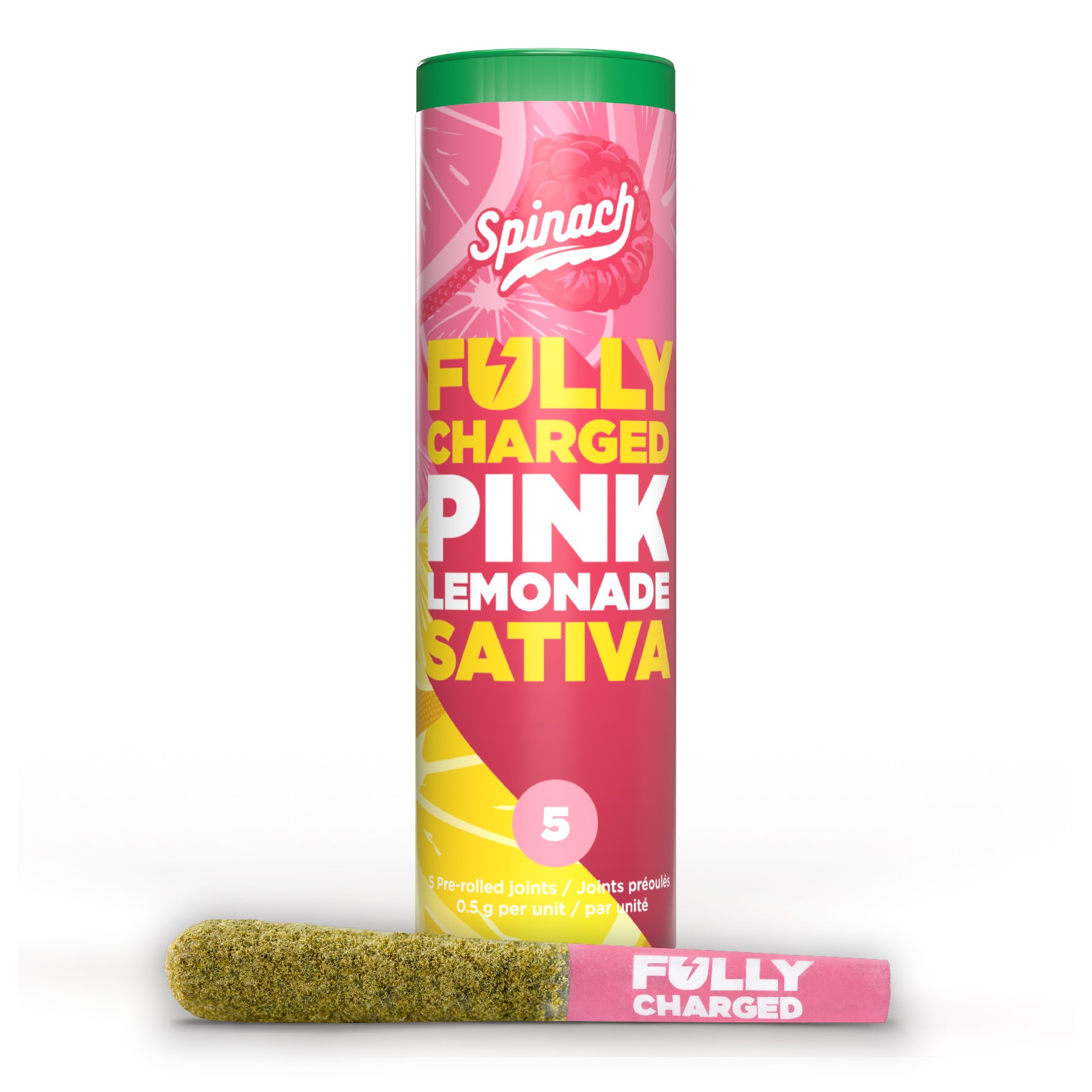 SPINACH - FULLY CHARGED PINK LEMONADE INFUSED PRE-ROLLS - 1 x 0.7g