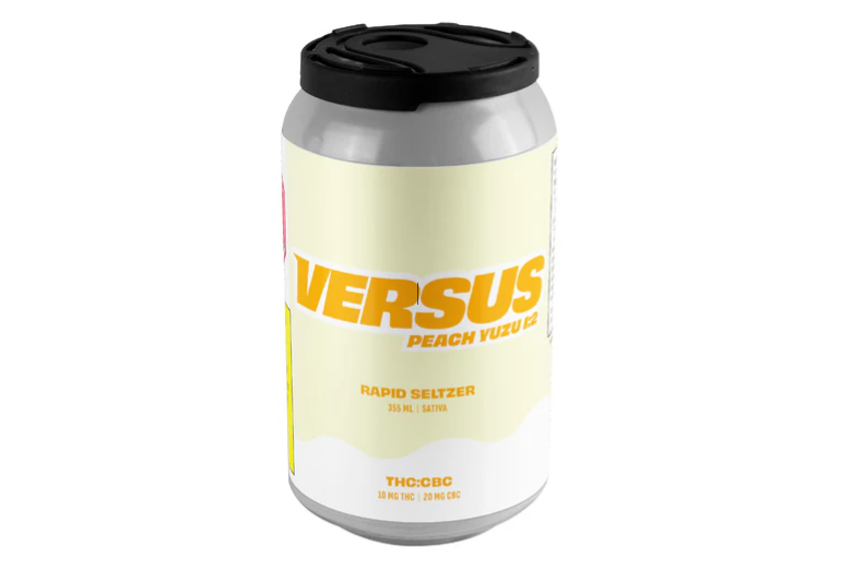 Peach Yuzu 1:2 THC/CBC Rapid Seltzer- 355ml Sativa Ready To Go | Versus