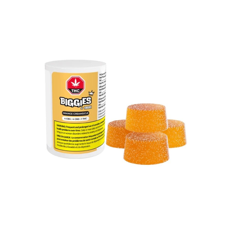Orange Creamsicle Live Resin THC:CBD:CBG Gummies - 16 X 2.5/10mg/10mg Hybrid Gummies | Biggies