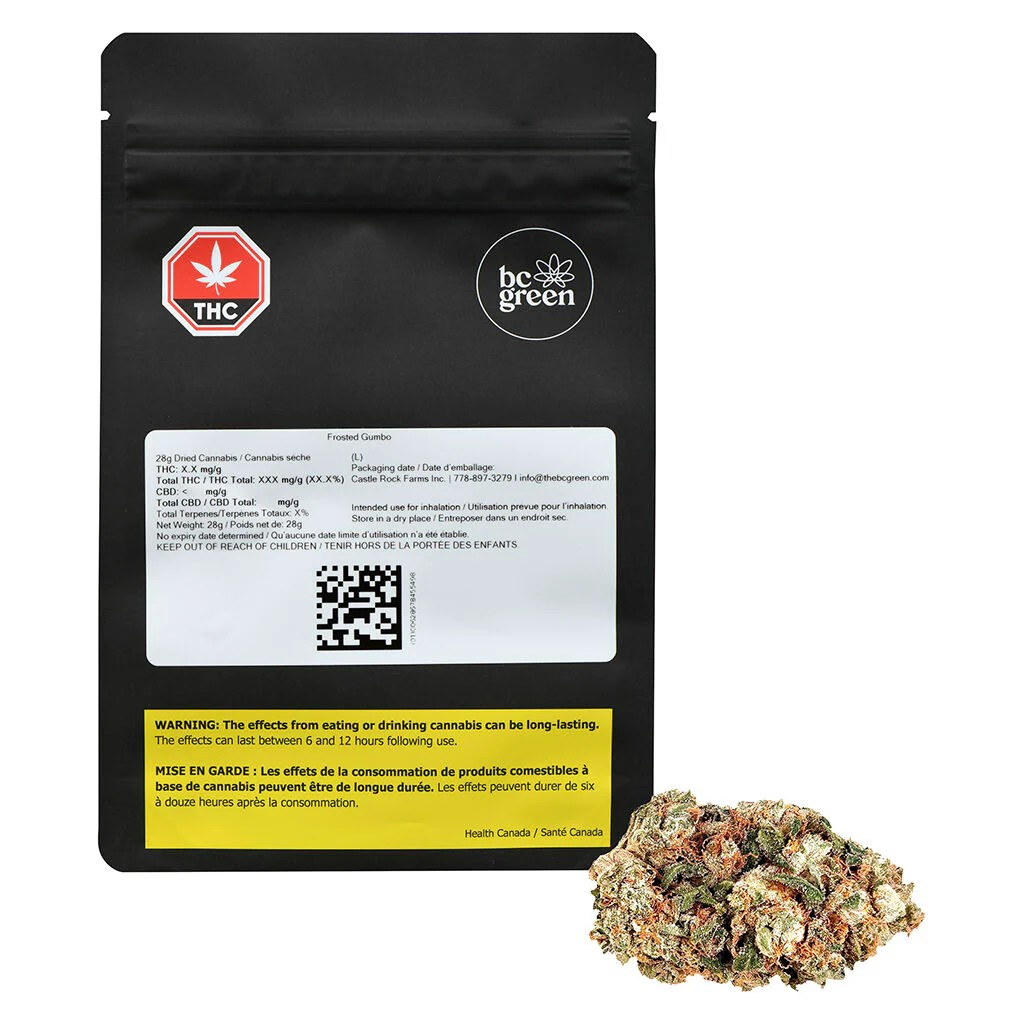 Frosted Gumbo - 7g Indica Whole Flower | Bc Green