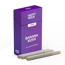 Banana Kush Hybrid - 10 x 0.5g Hybrid Joints | Happy Hour