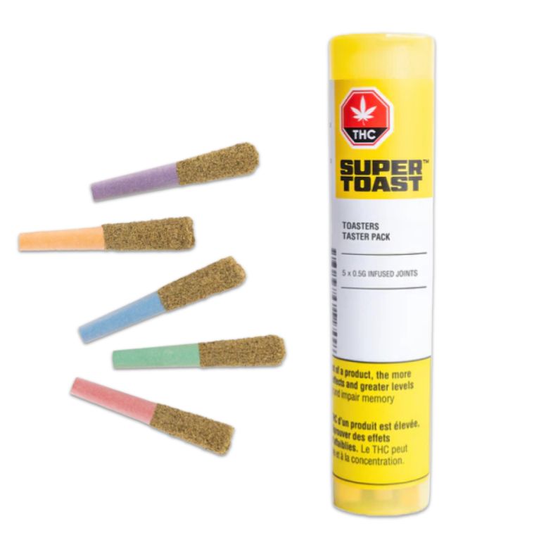 Product image Toasters Taster Variety Pack - 5 X 0.5g Blend Infused Joints | Super Toast 1