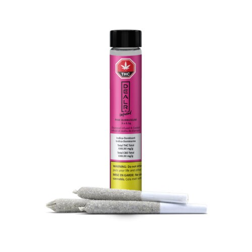 Pink Bubblegum - 3 X 0.5g Indica Infused Joints | Dealr Infused