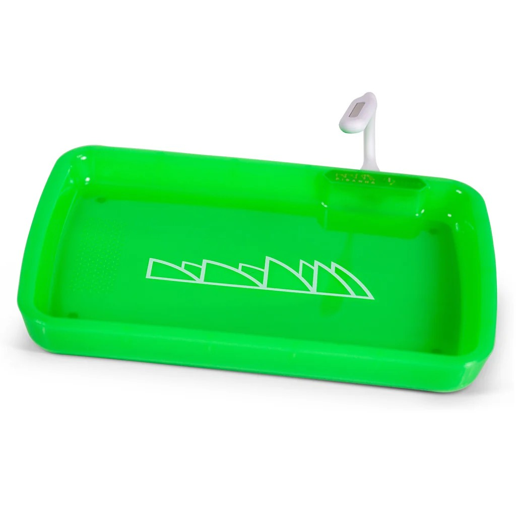 LED Light Rolling Tray Carry Bag  Green  Piranha