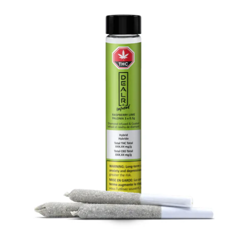 Product image Raspberry Lime Paloma - 3 X 0.5g Hybrid Infused Joints | Dealr Infused 1