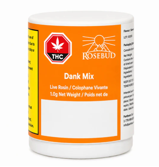 Dank Mix Live Rosin - 1g Hybrid Resin & Rosin | Rosebud Cannabis Farms