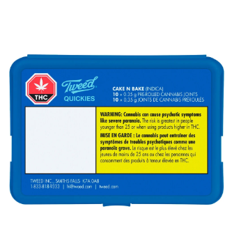 Quickies Cake N Bake - 10 X 0.35g Indica Joints | Tweed