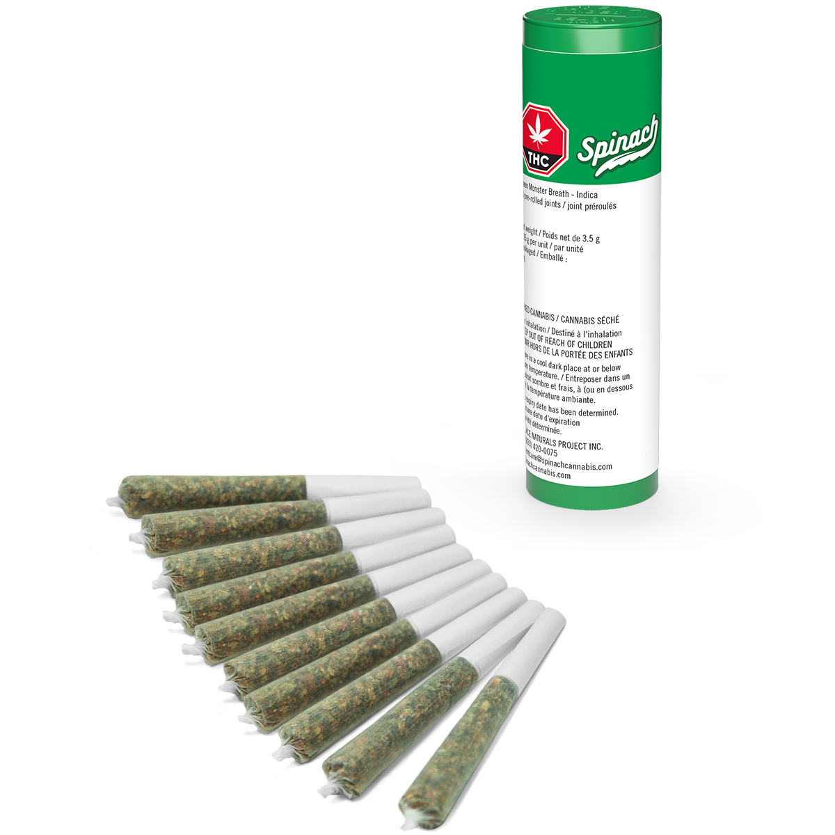 Product image Green Monster Breath - 10 x 0.35g Indica Joints | Spinach 1