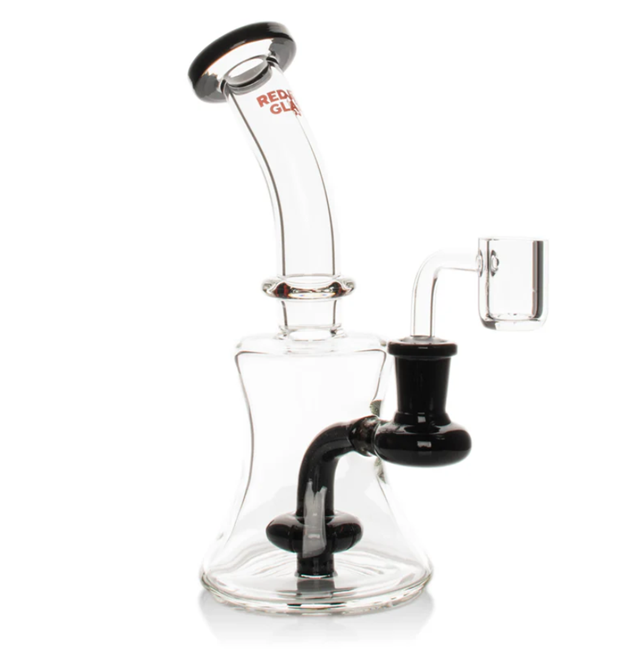 Red Eye Glass 8" Tall Black Concentrate Rig W/UFO Perc