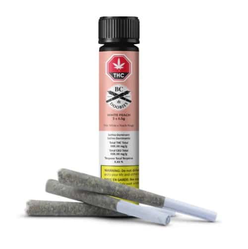 White Peach - 3 X 0.5g Sativa Joints | BC Doobies