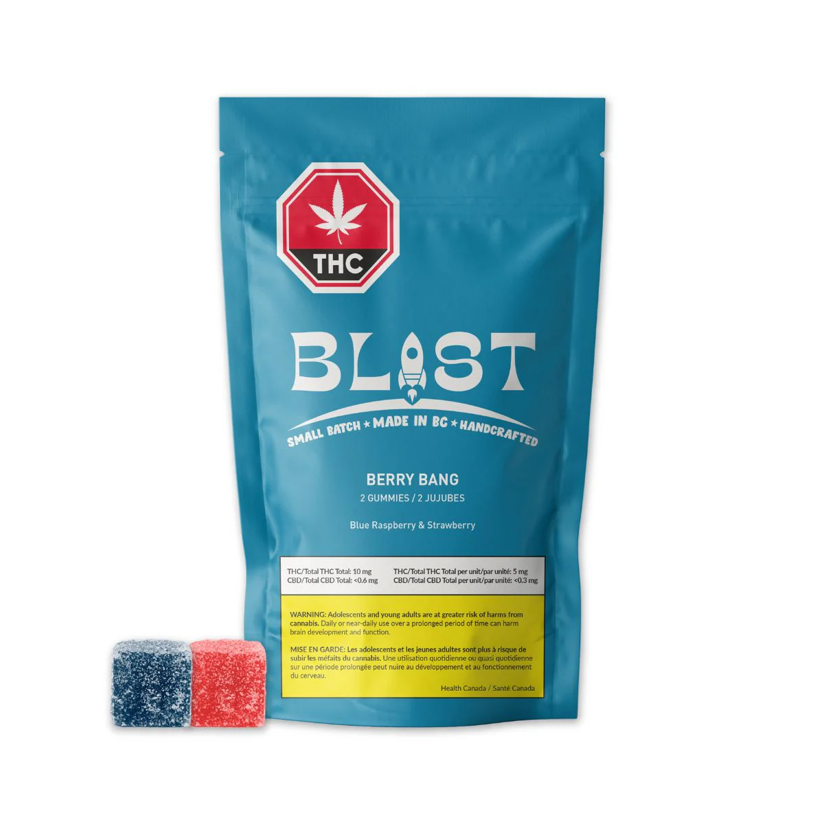 Product image Berry Bang  2 x 5mg Indica Gummies | Blast 		 1
