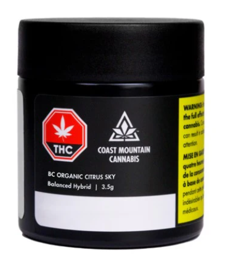 Product image BC Organic Citrus Sky - 3.5g Hybrid Flower | Coast Mountain Cannabis 1
