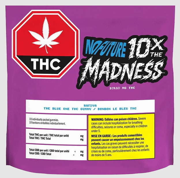 10x The Madness The Blue One - 10 x 10mg Sativa Gummies | No Future