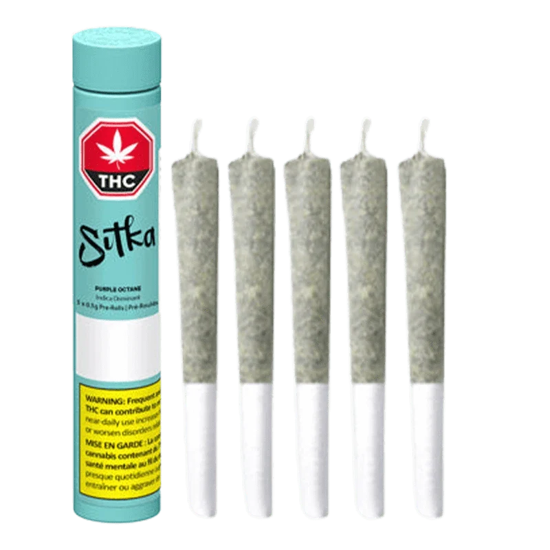 Purple Octane - 5 x 0.5g Indica Joints | Sitka Legends