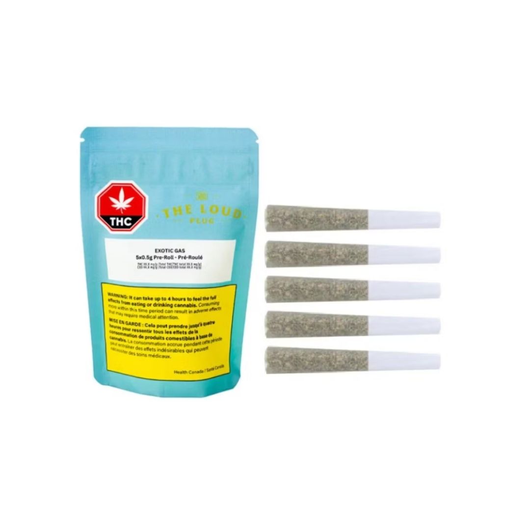 Exotic Gas - 5 x 0.5g Indica Joints | The Loud Plug