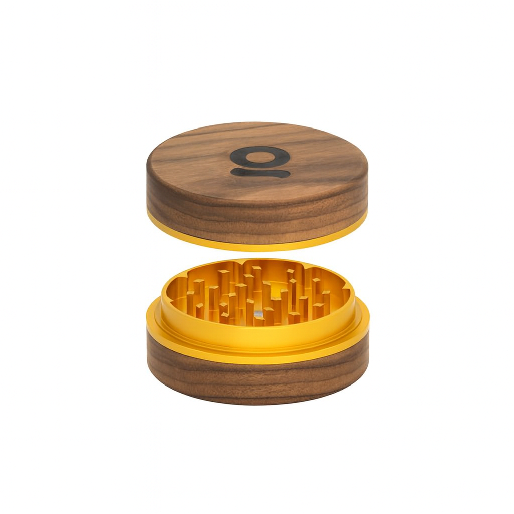 Product image 2 Piece Walnut Wood/Metal Grinder  Gold 1