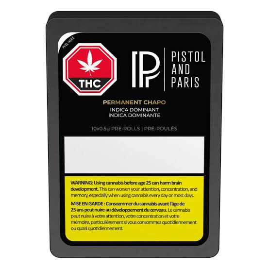 Pistol And Paris - Permanent Chapo Pre-rolls 10 X 0.5 Indica Joints