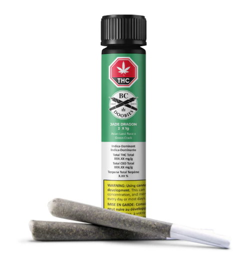 Jade Dragon - 2 X 1g Indica Joints | BC Doobies
