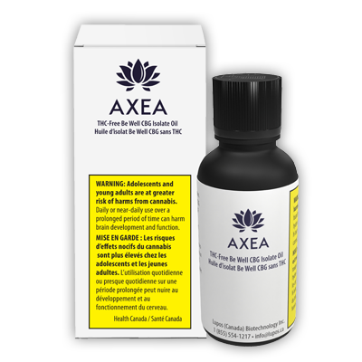 THC Free Be Well CBG Isolate Oil - 28.4g Sativa Oil | Axea