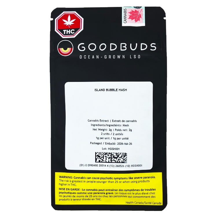 Island Bubble Hash - 2g Hybrid Hash & Kief | Good Buds