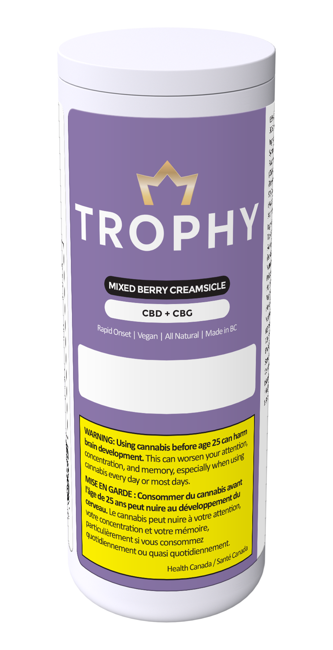 Mixed Berry Creamsicle CBD:CBN - 20 X 5:5mg Hybrid Gummies | Trophy