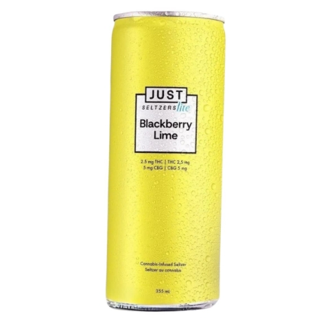 Blackberry Lime 2.5 THC + 5 CBG Seltzer - 355ml Blend Ready To Go | Just Seltzers Lite
