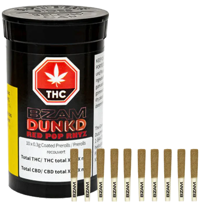 Dunkd Red Pop Rntz - 10 X 0.3g Indica Infused Joints | Bzam