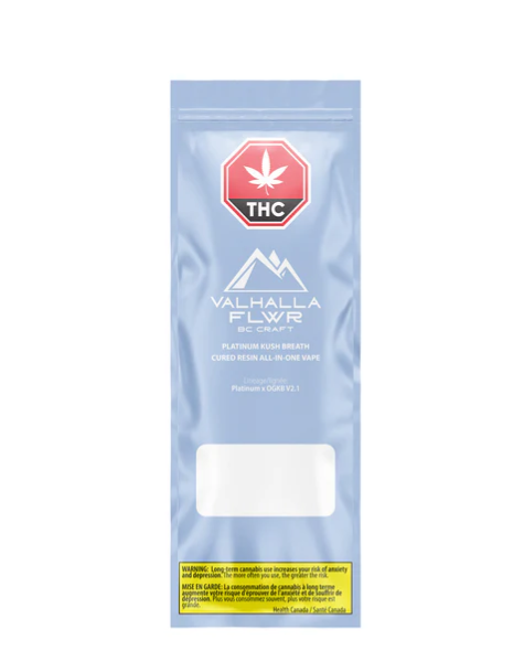 Platinum Kush Breath - 1g Indica All In One Vape | Valhalla Flwr